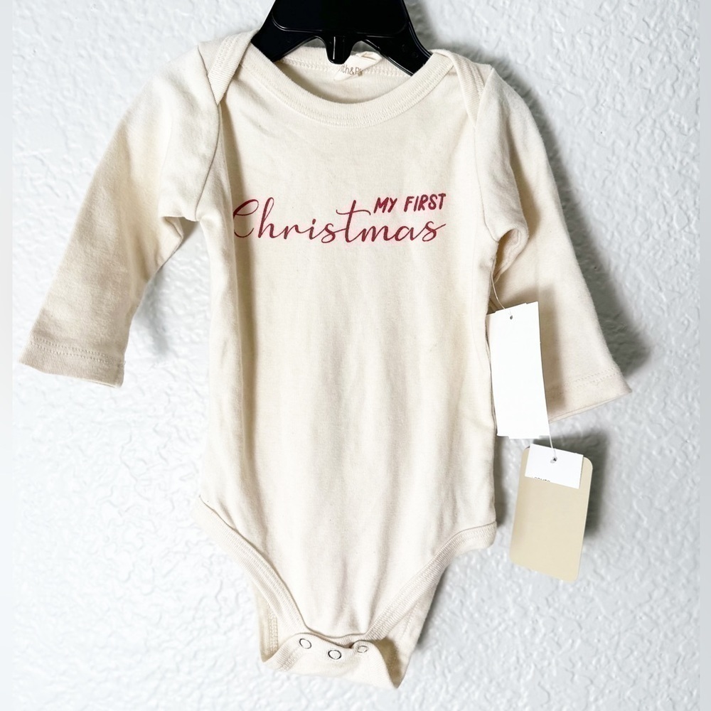 NWT Tenth & Pine My First Christmas Onesie